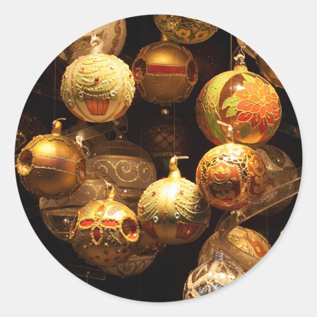 Pegatina Redonda Weihnachtsmarkt (Anverso)