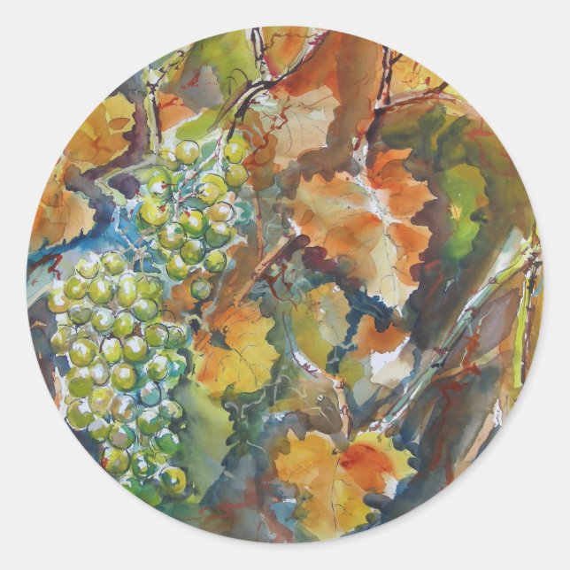 Pegatina Redonda Weinreben (Anverso)