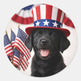 Pegatina Redonda Welcome New U.S. Citizen Patriotic  Round Sticker 