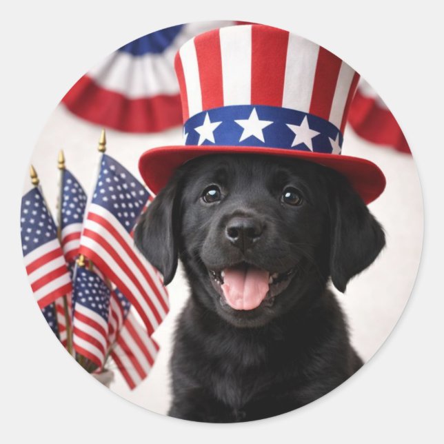 Pegatina Redonda Welcome New U.S. Citizen Patriotic  Round Sticker  (Anverso)