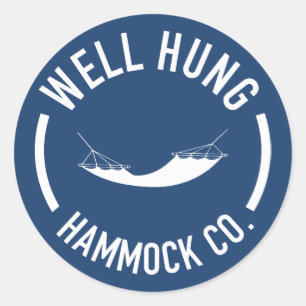 Pegatina Redonda Well Hung Hammock Company