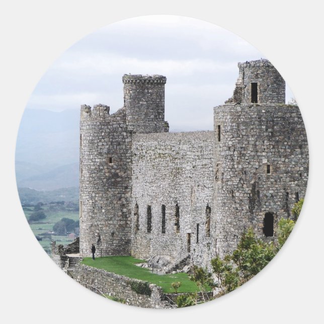 PEGATINA REDONDA WELSH CASTLES (Anverso)