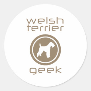Pegatina Redonda Welsh Terrier
