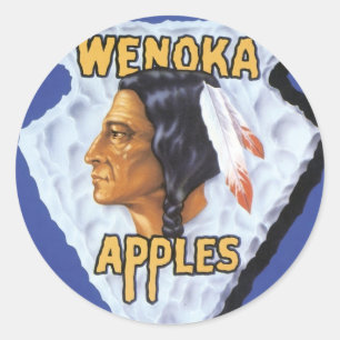 Pegatina Redonda Wenoka Apples