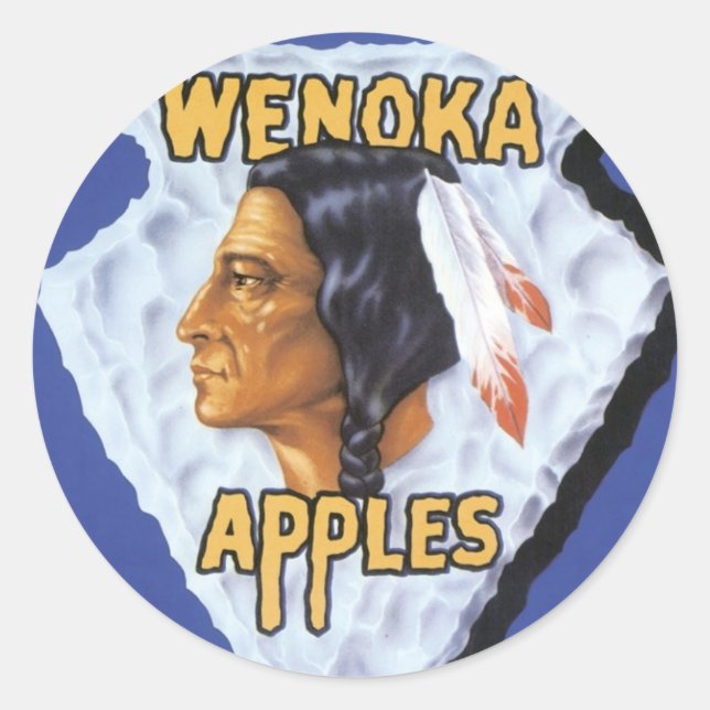 Pegatina Redonda Wenoka Apples (Anverso)
