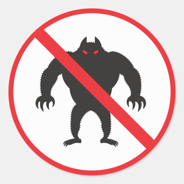 Pegatina Redonda Werewolf (Anverso)