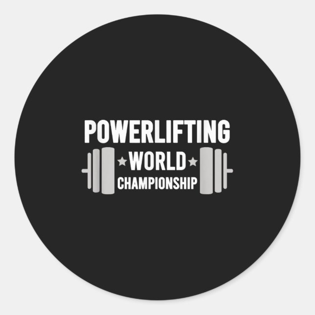 Pegatina Redonda Werlifter Motivational Gym Werlifting World Chamon (Anverso)
