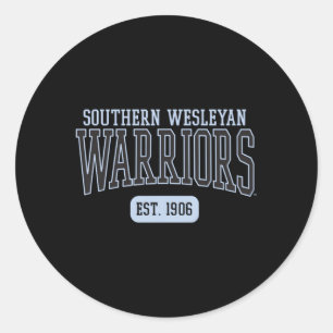Pegatina Redonda Wesleyan Swu Warriors del Sur Fecha Este