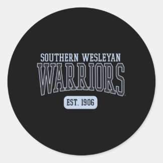 Pegatina Redonda Wesleyan Swu Warriors del Sur Fecha Este