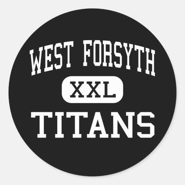 Pegatina Redonda West Forsyth - Titans - High - Clemmons (Anverso)