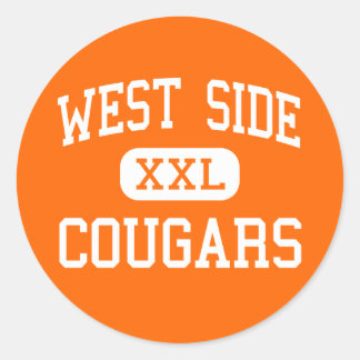 Pegatina Redonda West Side - Cougars - High School - Gary Indiana