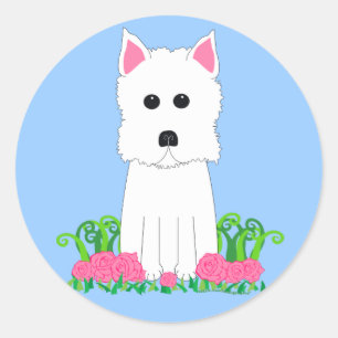 Pegatina Redonda Westie
