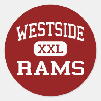 Pegatina Redonda Westside - Rams - High - Anderson South Carolina
