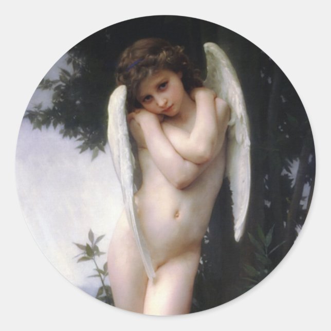Pegatina Redonda Wet Cupid (L'Amour Mouillé) (Anverso)