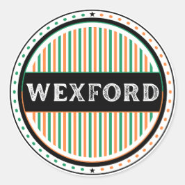 Pegatina Redonda Wexford City Pride Emblem – Irish Identity
