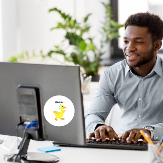 Pegatina Redonda What the Duck? (Subido por el creador)