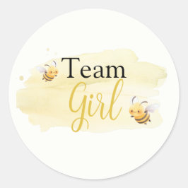 Pegatina Redonda What Will Baby Bee Team Boy