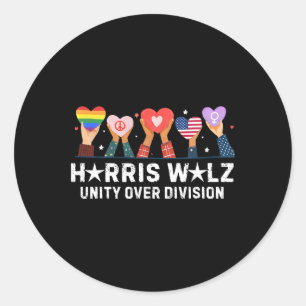 Pegatina Redonda Wheimer 2024 Unidad sobre División Harris W 2024 1