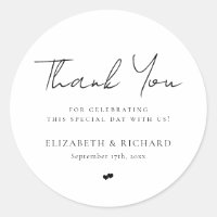 Whimsical Black White Script Gracias Boda