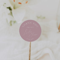 Whimsical Dusty Rosa Baby Shower Gracias Por Favor