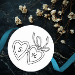 Pegatina Redonda Whimsical Heart Locket Doodle Sketch PERSONALIZADO<br><div class="desc">Usa estos dulces y caprichosos pegatinas para tu boda, fiesta de compromiso, ducha de novia u otro evento. Mano dibujada por mí para ti. Totalmente editable, agregue su propio texto o color de fondo. Personalizable COMPLETO: Haga clic en "personalizar" para editar el texto, agregue sus propias iniciales personalizados a los...</div>
