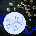 Pegatina Redonda Whimsical Heart Locket Doodle Sketch PERSONALIZADO<br><div class="desc">Usa estos dulces y caprichosos pegatinas para tu boda, fiesta de compromiso, ducha de novia u otro evento. Mano dibujada por mí para ti. Totalmente editable, agregue su propio texto o color de fondo. Personalizable COMPLETO: Haga clic en "personalizar" para editar el texto, agregue sus propias iniciales personalizados a los...</div>