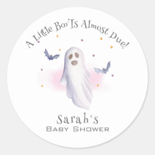 Pegatina Redonda Whimsical Little Boo Halloween