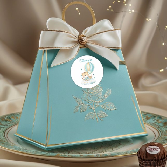 Pegatina Redonda Whimsical Watercolor baby tiger Thank You Sticker (Subido por el creador)