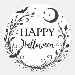 Pegatina Redonda Whimsical Witchen Wiccan Herb Magic Halloween