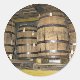 Pegatina Redonda Whiskey Barrels