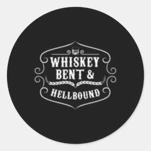 Pegatina Redonda Whiskey Bent Scotch Bourbon Para Cigar