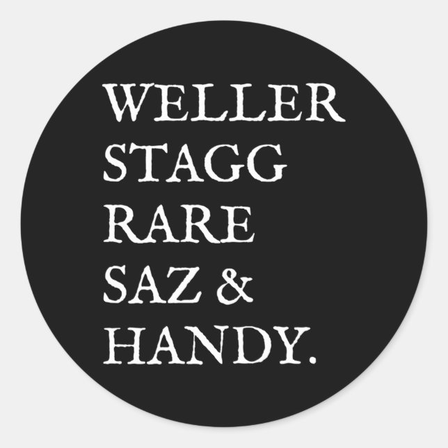 Pegatina Redonda Whiskey De Bourbon Antiguo Por Bigshakir Btac (Anverso)