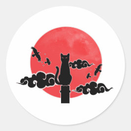 Pegatina Redonda Whisper of the Red Moon