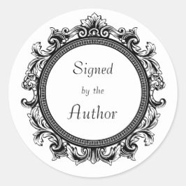 Pegatina Redonda White & Black