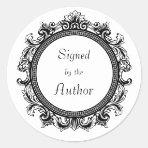 Pegatina Redonda White & Black