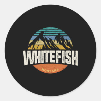 Pegatina Redonda Whitefish Montana