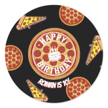 Whole Pizza Happy Birthday Party Design