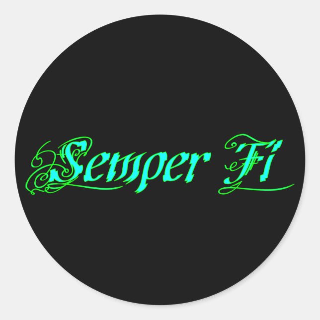Pegatina Redonda Wi-Fi semper (Anverso)