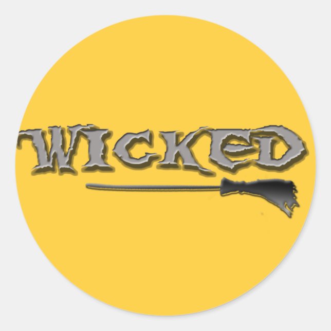 PEGATINA REDONDA WICKED (Anverso)