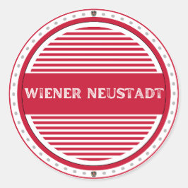 Pegatina Redonda Wiener Neustadt City Emblem Austrian Identity