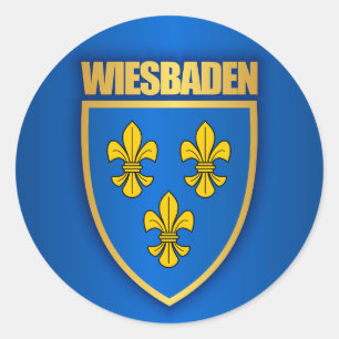 Pegatina Redonda Wiesbaden