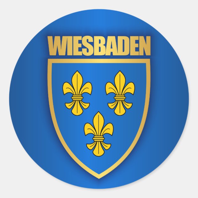Pegatina Redonda Wiesbaden (Anverso)