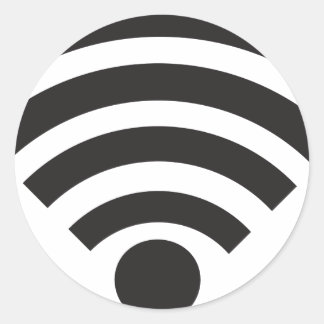Pegatina Redonda Wifi network symbol