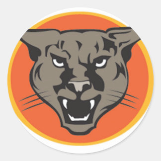 Pegatina Redonda Wild Cougars de Junglewalk..com