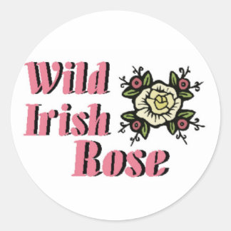 Pegatina Redonda Wild Irish Rosa