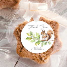 Pegatina Redonda Wild One Está En El Camino De Baby Shower Gracias