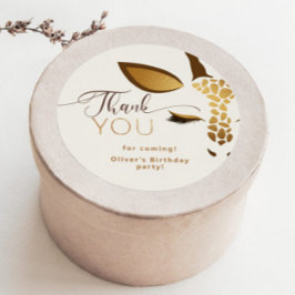 Pegatina Redonda Wild one Safari cumpleaños gracias