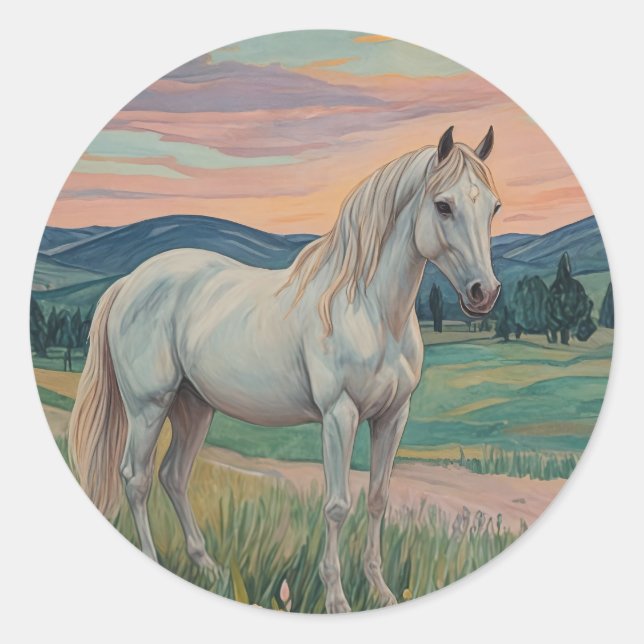 Pegatina Redonda Wild Serenade (Anverso)