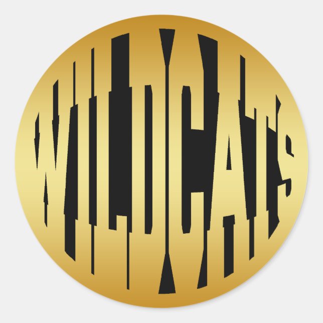 PEGATINA REDONDA WILDCATS - ORO (Anverso)