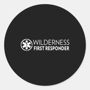 Pegatina Redonda Wilderness First Responder Wfr